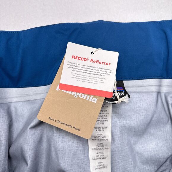 Patagonia Stormstride Pants Men’s Size XL Endless Blue Waterproof Shell H2No NEW - Picture 13 of 15